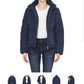 Navy Blue Quilted Puffer Jacket