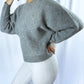 Chic Crewneck Sweater - Heather Gray