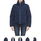 Navy Blue Quilted Puffer Jacket