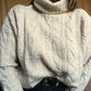 Cozy Cream Cable Knit Turtleneck Sweater