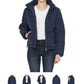 Navy Blue Quilted Puffer Jacket