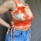 Tie Dye Tank - Orange