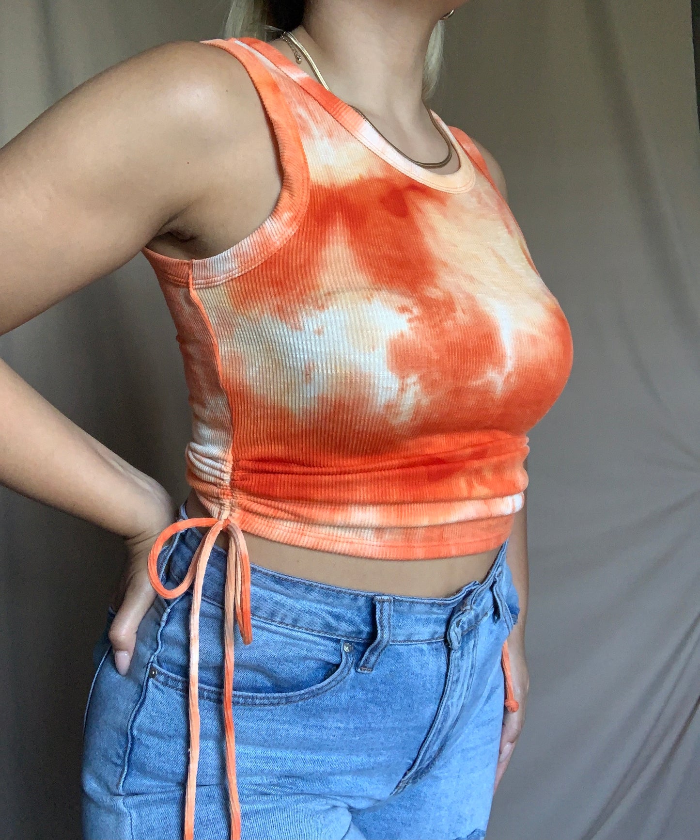 Tie Dye Tank - Orange