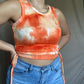 Tie Dye Tank - Orange