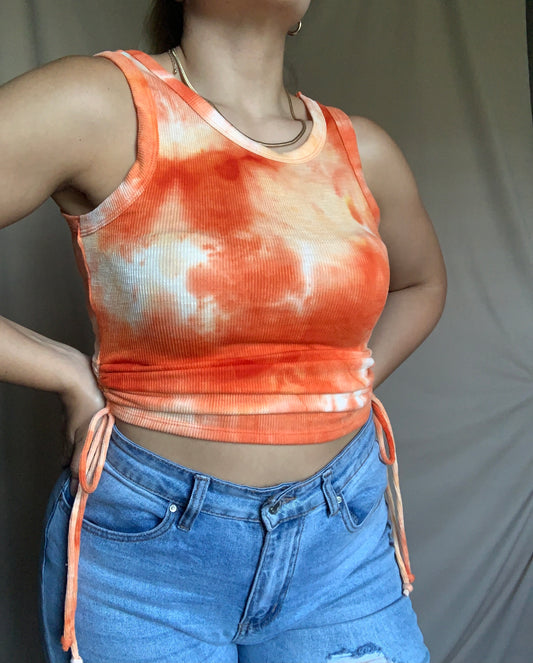 Tie Dye Tank - Orange