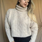 Cozy Cream Cable Knit Turtleneck Sweater